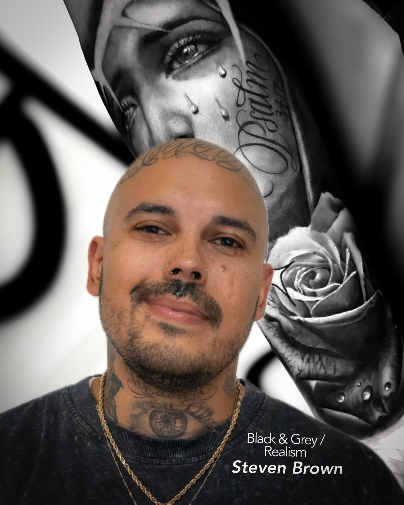 Steven Brown — Black & Grey / Realism — Loyalty Tattoo Montréal